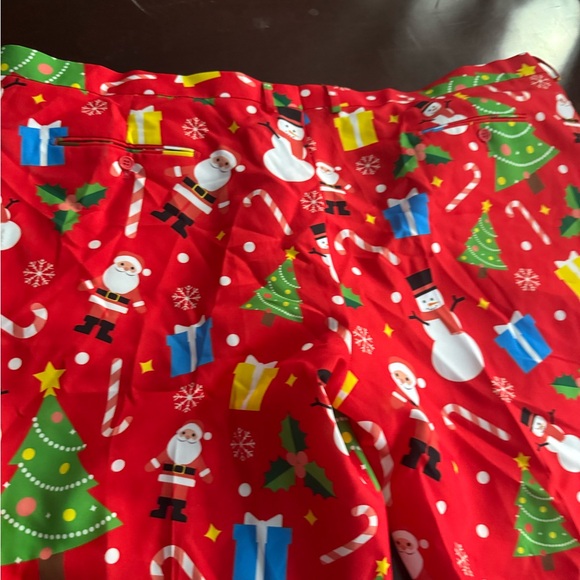 Festive Red Kids Pajamas with Snowman and Gift Print - Picture 2 of 5